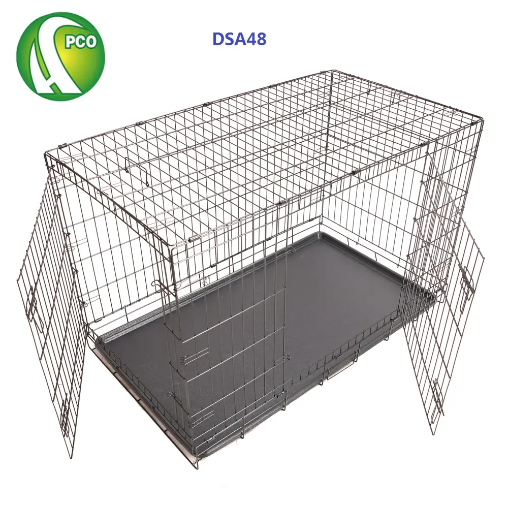 Cage pour animaux domestiques, panneau métallique en fil soudage, niche, vente en gros,