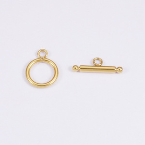 PVD镀金珠宝锁连接器，用于珠宝制作的不锈钢肘节扣 - Product Image 1
