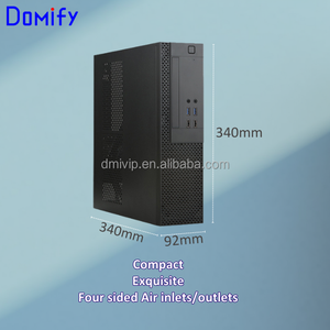 เคส HTPC แนวตั้งแบบบางสำหรับตั้งโต๊ะปรับแต่งได้ K15ไมโคร ATX มินิเคส CFF โลหะพร้อมแหล่งจ่ายไฟ1U และแผง PCIe - Product Image 3