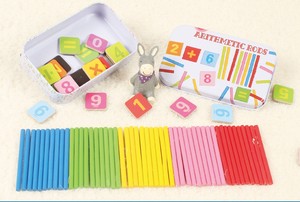 モンテッソーリスタイルのカウントスティック数字の指導のための子供の数学学習のための教育的な木のおもちゃ - Product Image 4