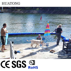 PVC海湖浮动式长方形水池充气漂浮游泳池带网 - Product Image 2