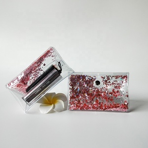 2022 <strong>New</strong> Arrival clear Cosmetic Packaging Bag,clear Sequin Glitter Makeup Bag, Glitter Liquid Transparent <strong>Pouches</strong> With Own logo - Product Image 3