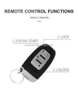 カーエンジンスターターとキーレスエントリー用カーアラーム片道プッシュボタン付きPKEスマートエンジン始動システム - Product Image 2