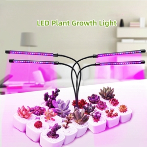 ไฟ LED ปลูกพืชในอาคาร2หัวชาร์จ USB โคมไฟแบบคลิปออน3โหมดพร้อมบานสีฟ้าแดงสำหรับสวนอัจฉริยะ - Product Image 2