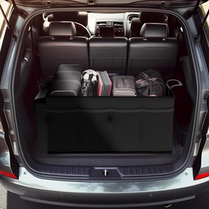 Ayarlanabilir Polyester araba bagaj Boot organizatör katlanabilir büyük kapasiteli saklama kutusu askıları ile - Product Image 5