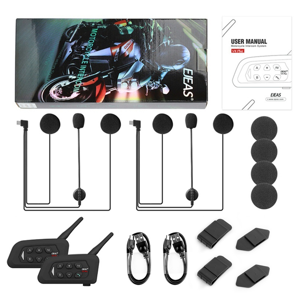 Auriculares negros dos EJEAS V4 plus +