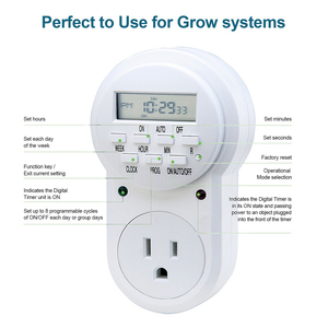 LCD <strong>Weekly</strong> Programmable Plug in <strong>Timer</strong> Switch Socket/US Digital Power <strong>Timer</strong> Socket - Product Image 5