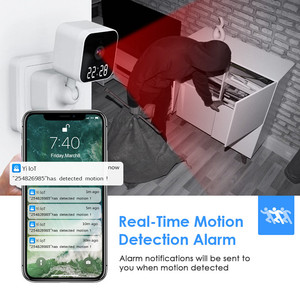 2022ใหม่สมาร์ทเฝ้าระวังนาฬิกา Wifi กล้อง2ทางเสียงกล้อง IP คืนวิสัยทัศน์ WiFi V380กล้องมินิ - Product Image 5