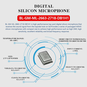 Micro Silicon Kỹ Thuật Số Micrô Mô Phỏng 3.50 Mm Thành Phần Micro Mems Đa Hướng Cổng Dưới - Product Image 2