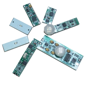 Placa de circuito impreso con sensor pir/ir, pcb para control de luz led