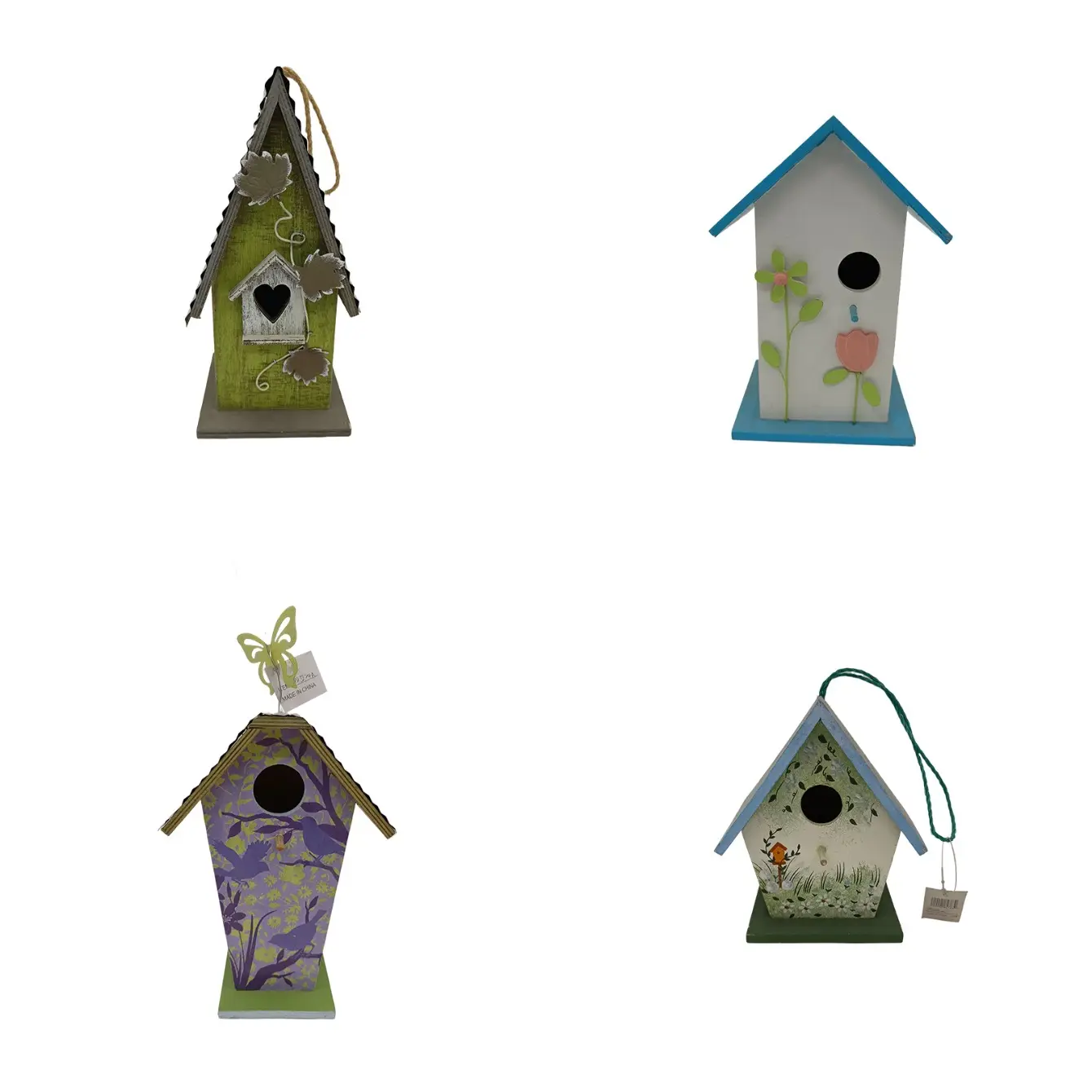 Al Aire Libre exterior jardín madera Natural casa decorativa forma pájaro loro jaula casas caja colgante pajareras nido