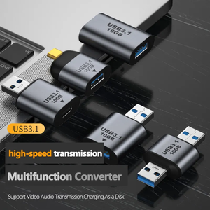 Adaptador convertidor USB3.1 hembra tipo C a macho tipo A 10Gbps 5V 3A carga rápida transmisión de Audio tipo de salida de CC - Product Image 2