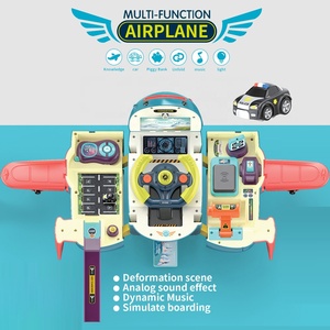 3 in 1 Multifunctional Simulate Driving Deformed Airplane <strong>Toy</strong> Kid Piggy Bank <strong>Toy</strong> Early Educational Plane <strong>Toy</strong> with Steering Wheel
