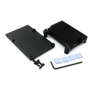 Per Raspberry Pi 4 3 modello B 3B Plus custodia in alluminio con doppia ventola di raffreddamento guscio metallico per RPI Raspberry Pi 4 3 modello - Product Image 6