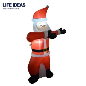 ซานตาคลอสเป่าลมขนาด6ฟุตของตกแต่งกลางแจ้งซานตาคลอสแบบเป่าลมได้สำหรับงานเลี้ยงวันหยุด - Product Image 3