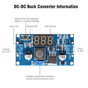 LM2596調整可能DC-DC LED電圧レギュレータステップダウンバックコンバーターモジュール1.25-37V入出力電源モジュール - Product Image 6