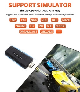 新しいアップグレードX2PLUSゲームスティック3DレトロビデオゲームコンソールワイヤレスコントローラーHDTV出力40000ゲームPSP/PS1/MAM用40エミュレーター