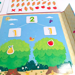 Bébé apprentissage jouets éducatifs 1-10 alphabet arithmétique livre d'autocollants cognitifs jouets magnétiques livre calme - Product Image 3