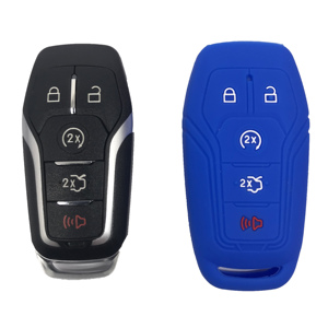 Silicone Smart Car Key Cover Shell Case Keyless Entry HolderためFord F-150 Lincoln Fusion MKZ Mustang MKC 5 Buttons Smart Key - Product Image 1