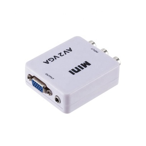 Adaptador convertidor AV a VGA 1080P 60Hz AV2VGA Mini HD AV2VGA convertidor de vídeo caja convertidora para Monitor de TV