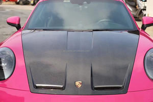 Khô sợi <span class=keywords><strong>carbon</strong></span> GT3 phong cách phía trước nắp ca-pô cho Porsche 911 992 Carrera động cơ mui xe BodyKit bộ phận bên ngoài - Product Image 4