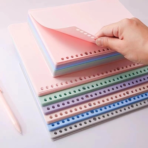מותאם אישית 6 טבעת ספירלית ברורה פלסטיק <span class=keywords><strong>pvc</strong></span> קלסר diy עלה planner Planner a5/a6 מחברת תקציב ידידותי כיסוי