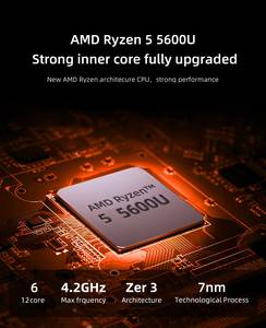 Ascosk Factory AMD Mini <strong>PC</strong> R5 5600u 2xDDR4 M.<strong>2</strong> NVME Window 10 4K HTPC HD-MI DP AC WiFi Gaming Computer - Product Image 3
