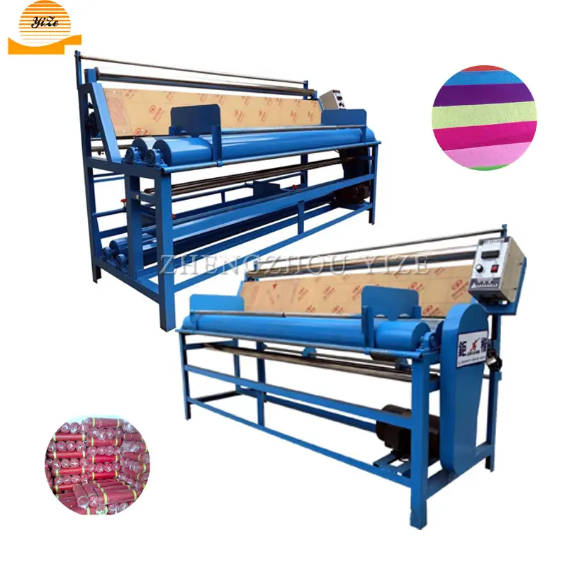 Automatic Fabric Roller Counter Measuring Winding Counting Machine Fabric Quilting Rolling Cloth Inspection Machine