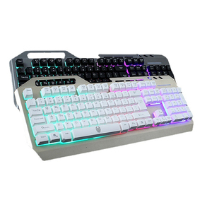 Teclado mecánico con cable USB, luz RGB de arcoíris para ordenador de juegos, 104 teclas, ergonómico, Multimedia, para juegos de ordenador - Product Image 6