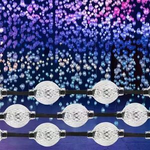 30 Pixels/Set <strong>23mm</strong> Addressable RGB 3D <strong>LED</strong> Pixel Ball Light DC12V WS2811 IC 2LEDs/0.48W IP68 Clear/Black Wire 3 Core XConnect - Product Image 6