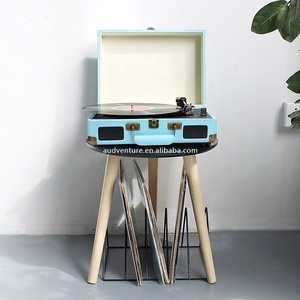 Belt-driven Portable Suitcase Design Speaker Record Player <strong>with</strong> Three-speed Adjustment and Bluetooth Capabilities - Product Image 4