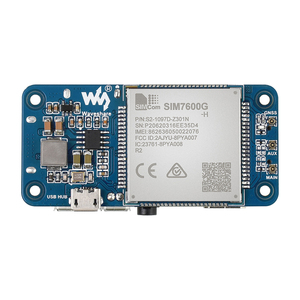 SIM7600G-H 4G HAT (B) für Raspberry Pi 4 3 Zero LTE Cat-4 4G 3G 2G Unterstützung GNSS Positioning Global Band über Micro USB Pogo Pin - Product Image 2