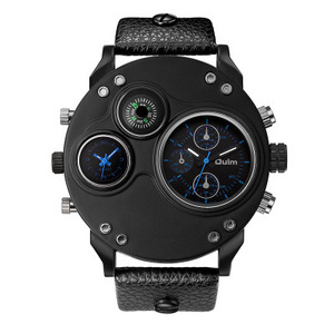 Orologio 3741 per gli uomini sport <span class=keywords><strong>in</strong></span> pelle impermeabile grande quadrante con bussola orologi al quarzo unici