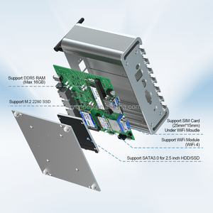 Fanless Mini PC With 4 LAN Ports Supports MSATA 3.0 Slot DDR4 RAM PFSense OS Mini <strong>Computer</strong> <strong>Network</strong> Firewall for Industrial <strong>Use</strong> - Product Image 5