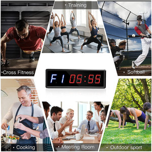 Big Digital Gym Wanduhr Fernbedienung Gym LED Intervall Fitness Countdown Timer Home Mit Magnet für Übung - Product Image 6