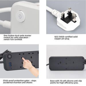 Enchufe de extensión Usb universal de diseño moderno Enchufe múltiple Toma de corriente de pared - Product Image 4