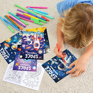TY082 Outer Space Themed <strong>Mini</strong> Coloring <strong>Books</strong> <strong>DIY</strong> Small Activity <strong>Book</strong> for Kids Astronaut Party Galaxy Birthday Planet Party Decor - Product Image 4