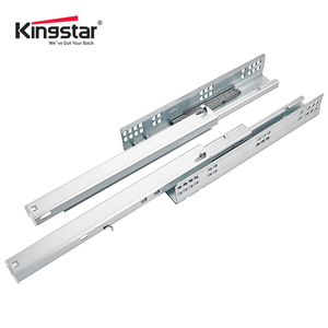 3 Fold <strong>Push</strong> to <strong>Open</strong> Hidden Telescopic <strong>Rails</strong> Soft Close Undermount Concealed Drawer <strong>Slide</strong> for Furniture - Product Image 2
