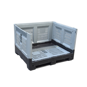 Contenedor de malla de plástico plegable de HDPE para logística agrícola y de mariscos Gran capacidad y diseño ventilado - Product Image 1