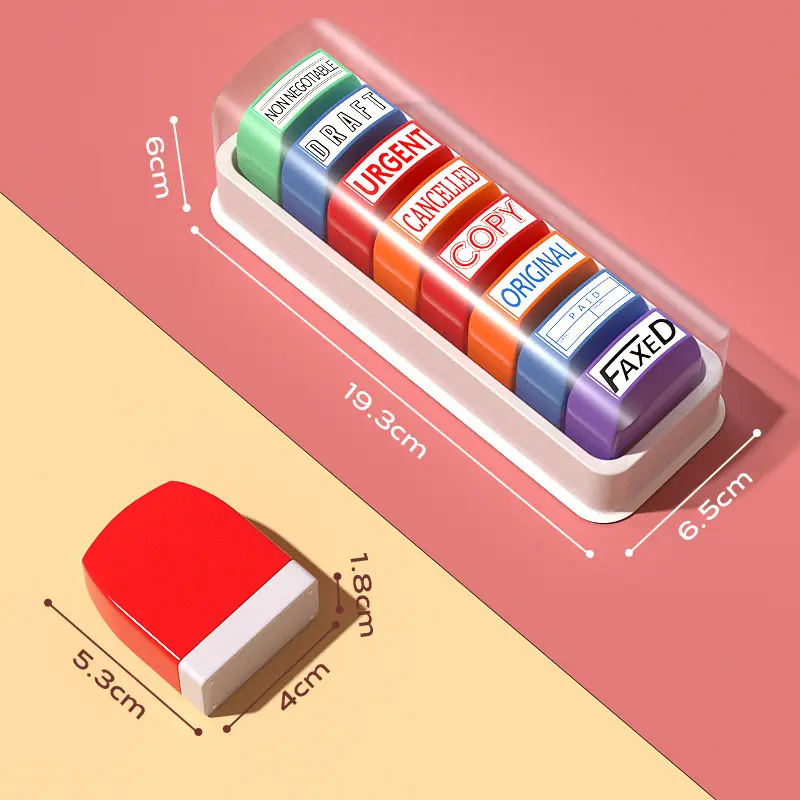 学校のビジネスのためのパーソナライズされた8 in1ビジネスエンコラージュセルフインク教師スタンプセット