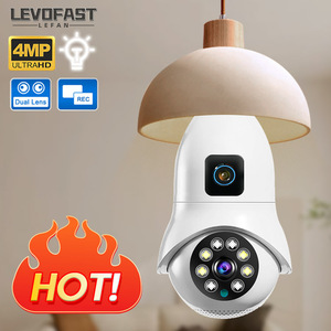 LEVOFAST V380 4MP 2MP Lente dual Cctv E27 bombilla 360 grados Cámara de vigilancia Bombilla Cámaras de seguridad con sensores de movimiento - Product Image 3
