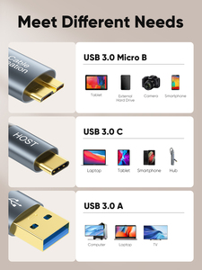 ケーブル2 in 1 USB3.0アダプターとUSB3.0タイプC to Micro Bケーブル - Product Image 3