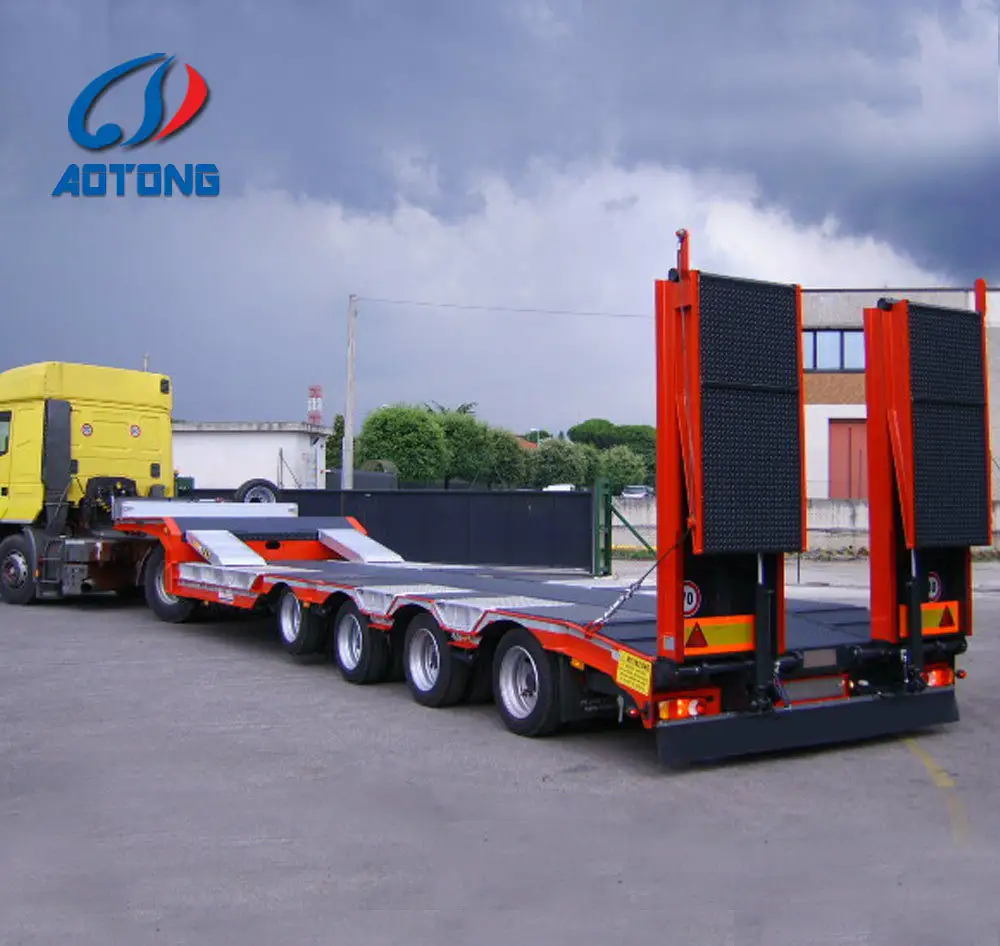 Heavy duty aorong 4 axle 80-120ton, reboque de cama baixa 100 120 toneladas