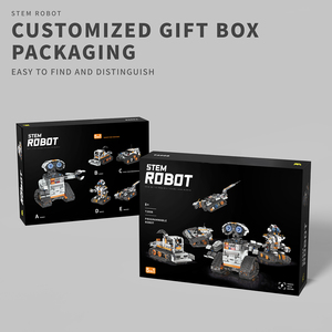 Kreative pädagogische DIY kleine Partikel Baustein Set 5 in 1 Programmierung elektrische Fernbedienung Roboter Ziegel Baustein - Product Image 5