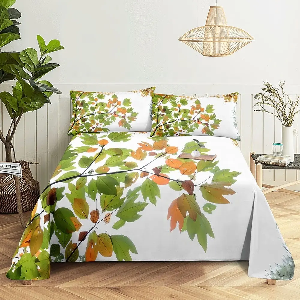 Maple Leaf Wind Skin Twill Home Rental bed linen Single piece can match pillowcase size can be customized