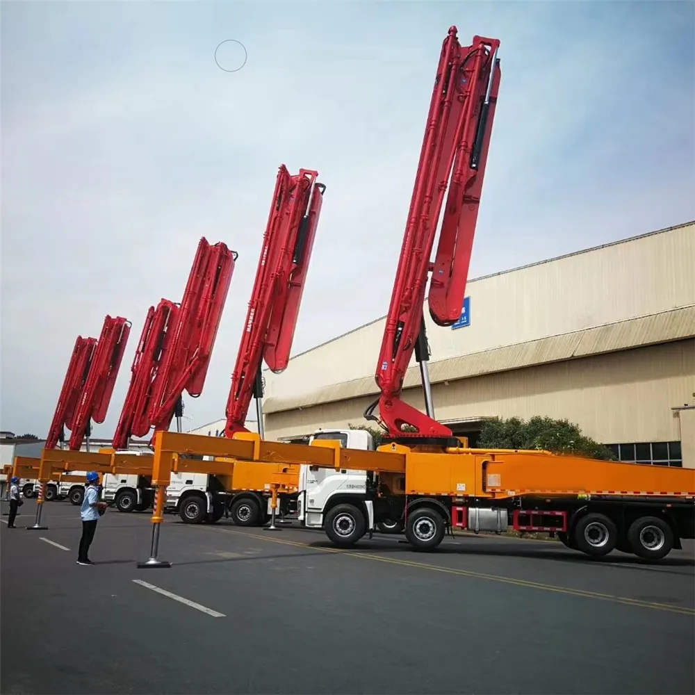 Grande modello di camion di nuova progettazione da 75m con pompa per calcestruzzo montata su camion ISO9001 70m. 63m 53m