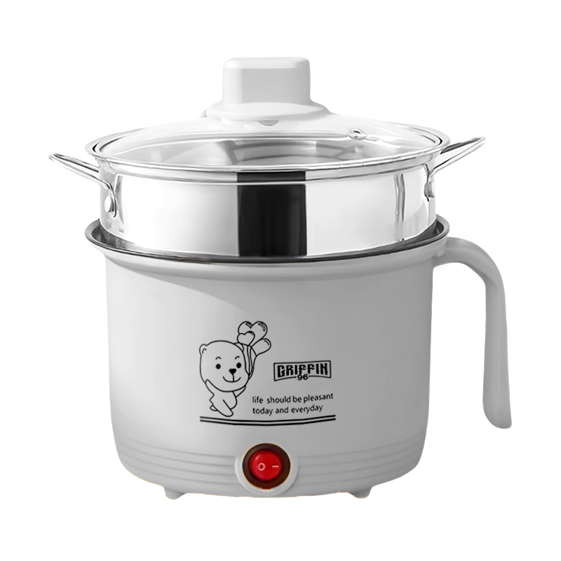 White-SS Steamer(Non-stick/Stainless steel inner pot)