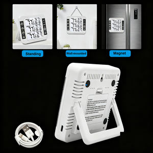 Беспроводной цифровой термометр для холодильника с двумя датчиками, ЖК-дисплеем и звуковой сигнализацией, 2 датчика для внутреннего/наружного домашнего мониторинга - Product Image 5