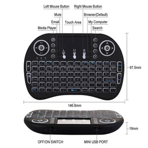 2.4Ghz Mini Wireless <strong>Keyboard</strong> with Touchpad, I8 Wireless <strong>Keyboard</strong>, Air Mouse <strong>Keyboard</strong> for Smart TV Box - Product Image 4