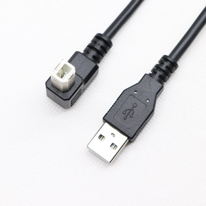 Usb电缆a型至b型直角打印机电缆USB2.0 a公插头至直角USB B公打印机扫描仪电缆 - Product Image 2